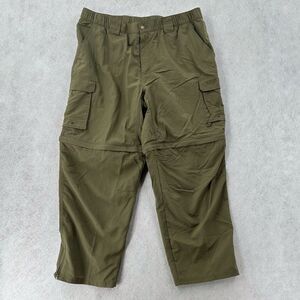 Guide Gear Convertible Pants Cargo Pocket Green Nylon Men's Size 42 x‎ 30